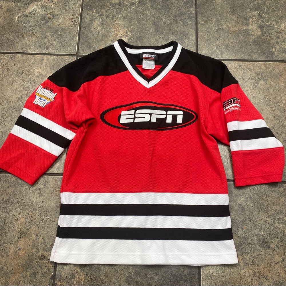 Kid’s VTG 90’s ESPN Disney Hockey Jersey Size Medium